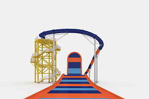 3D Model Waterpark Slide 5