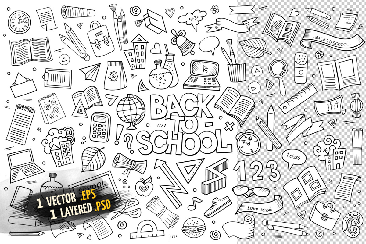 School Objects & Elements Set, an Object Graphic by BALABOLKA (Photo 3 of 4)