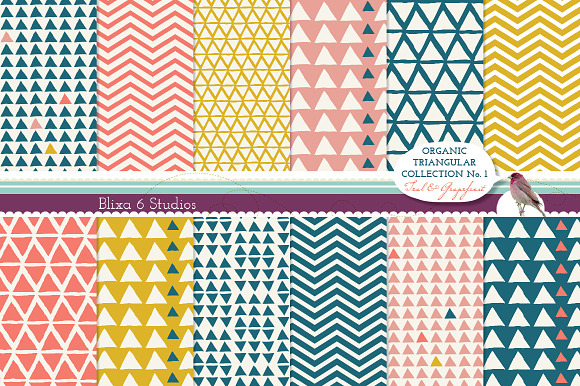Organic Triangular Digital Paper preview 5