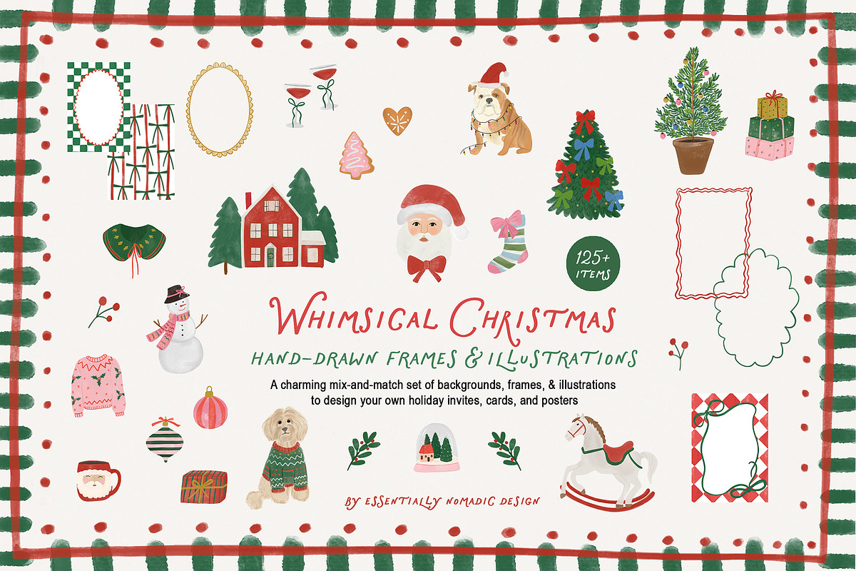 Whimsical Christmas Frames & Clipart, an Object Graphic by Essentially Nomadic (Photo 1 of 9)