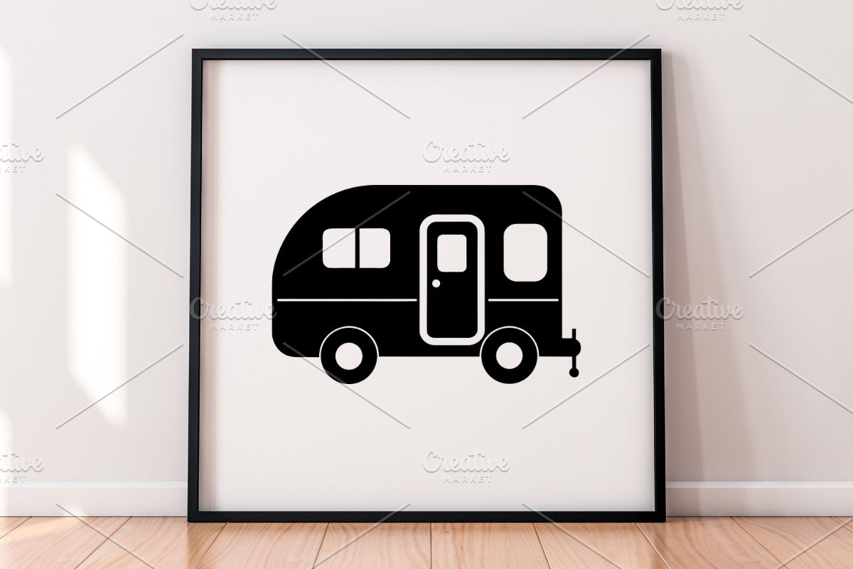 Rv Camper Silhouette SVG, a Transportation Illustration by newminddesign (Photo 4 of 5)