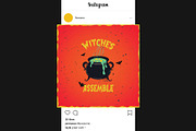 Halloween Party Invitation Post, a Social Media Template by FaraHelal (Thumbnail 2 of 4)