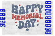 Happy Memorial Day Retro Embroidery, an Illustration by Purpose Ekbal (Thumbnail 1 of 3)