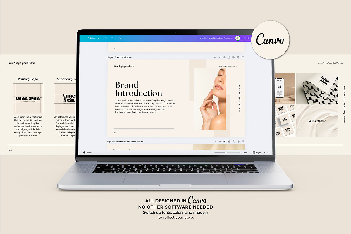 Lune Skin | Brand Guidelines, a Presentation Template by ChicGraphix (Photo 10 of 11)