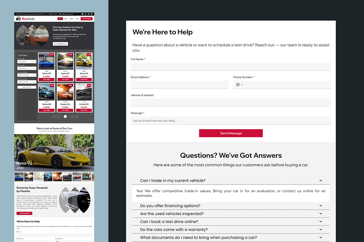 Car Dealer & Showroom Website preview 4