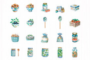 La dolce vita pantry clipart set, an Illustration by DreamCafeArt (Thumbnail 3 of 7)