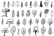 Set of hand drawn tree doodles., an Object Graphic by Anada Arty (Thumbnail 3 of 3)