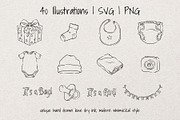 Baby Shower |Whimsical Sketch Bundle, an Illustration by Artalia (Thumbnail 2 of 5)