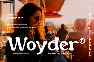 Woyder - Retro Display Font, a Slab Serif Font by QR Design Studio