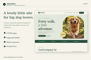 WALKWELL – Dog Walking HTML Template, a HTML Template by Darweish Designs
