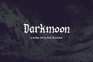 Darkmoon Blackletter Font, a Blackletter Font by Beck McCormick