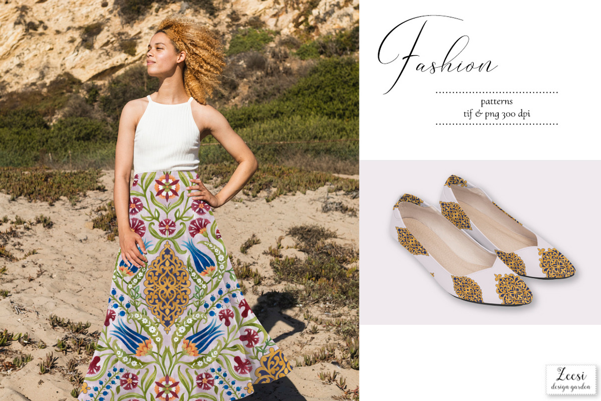 Turkish Tulips Pattern & Motifs, a Pattern Graphic by Zeesi Design Garden (Photo 7 of 12)