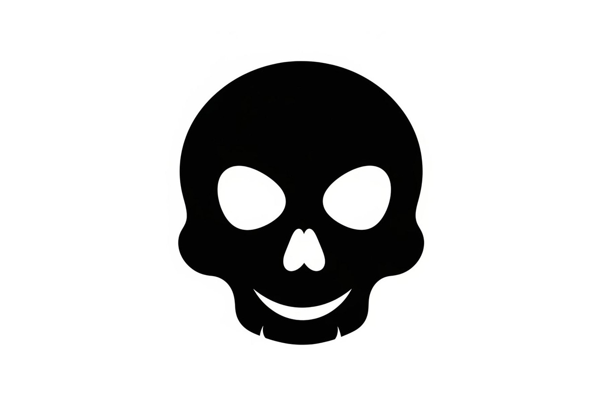 Skull & Crossbones Silhouette Vector, an Illustration by jahid234 (Photo 4 of 51)