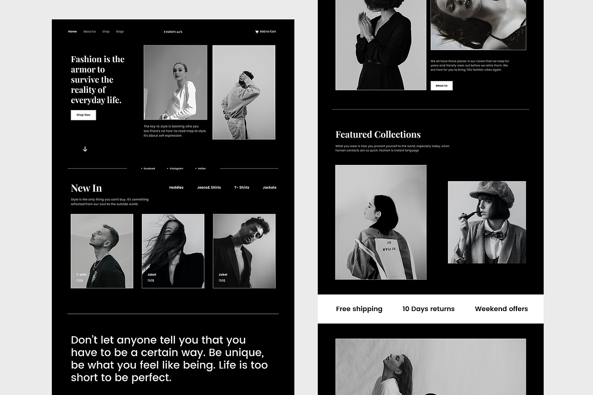 Fashion Website Free UI Kit, an UI Kit Template by DjectStudio (Photo 4 of 7)