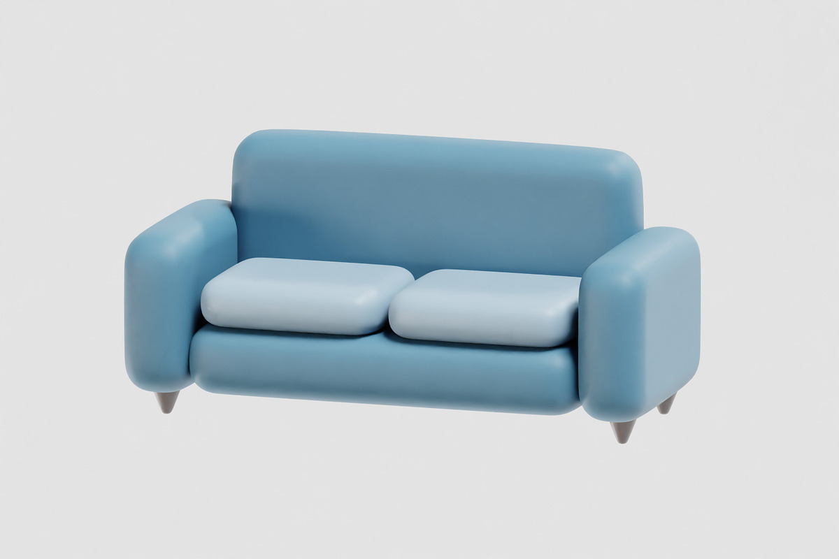 Cartoon sofa 02, an Object 3D Model by fahad121 (Photo 2 of 8)