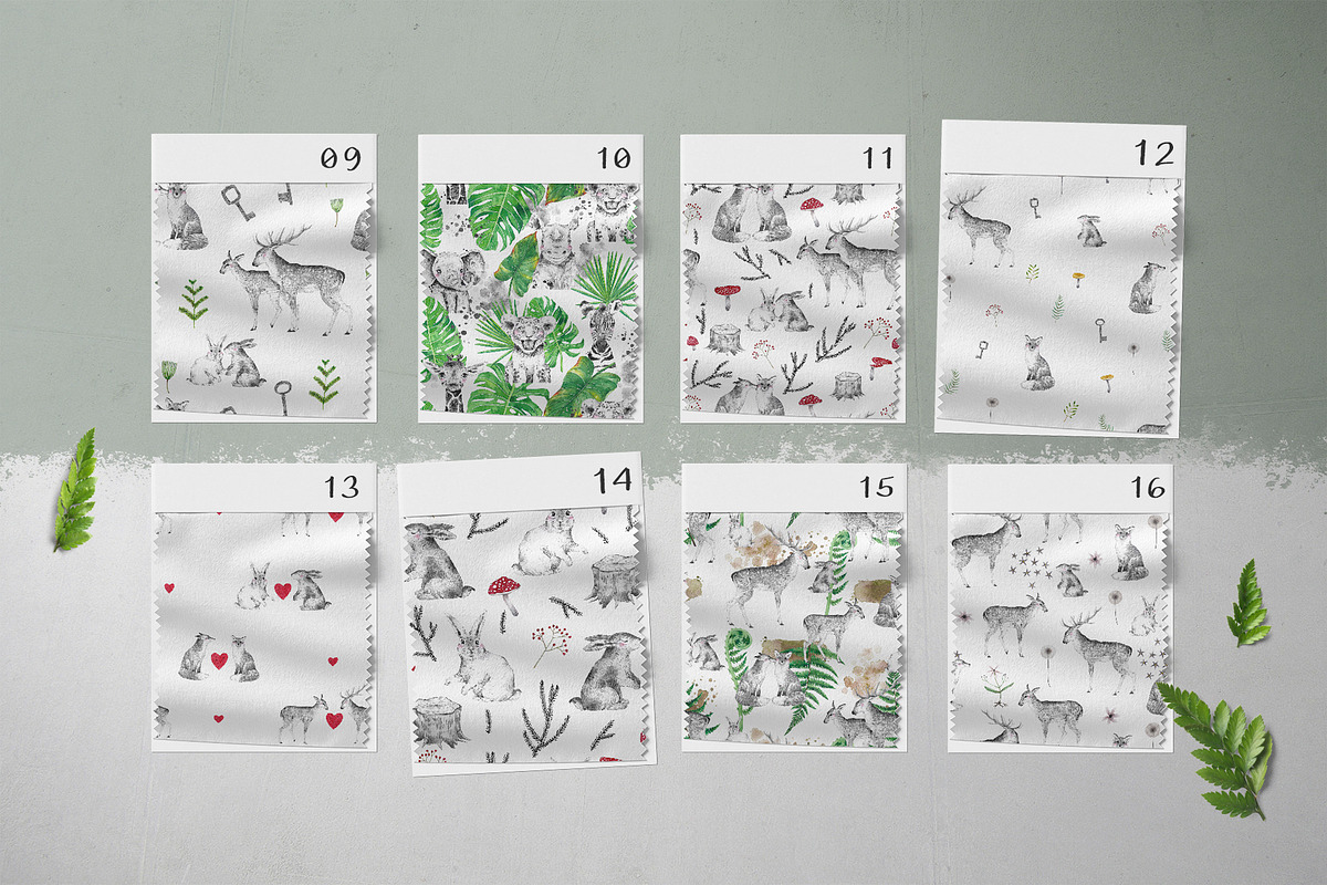 Watercolor kids patterns, a Pattern Graphic by Natali Smolova (Photo 3 of 6)