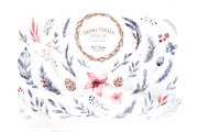 Watercolor bullfinch & snowy forest, an Animal Illustration by Peace ART (Thumbnail 4 of 9)