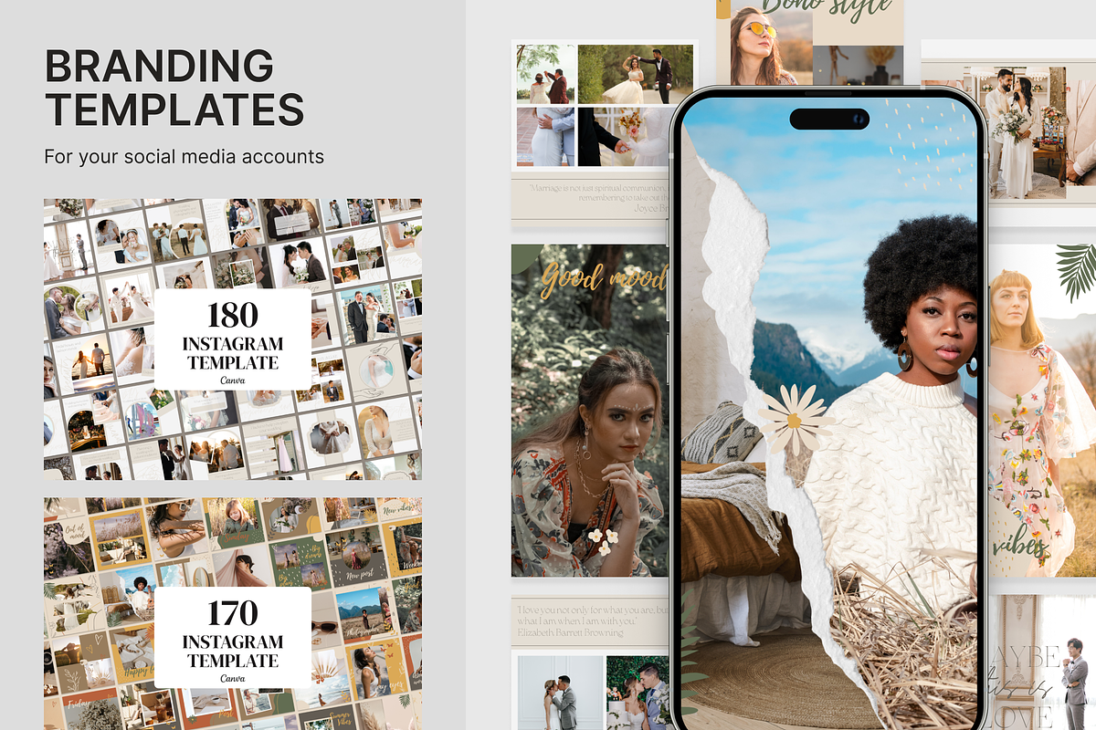 Canva Instagram Template Bundle, a Social Media Template by ...