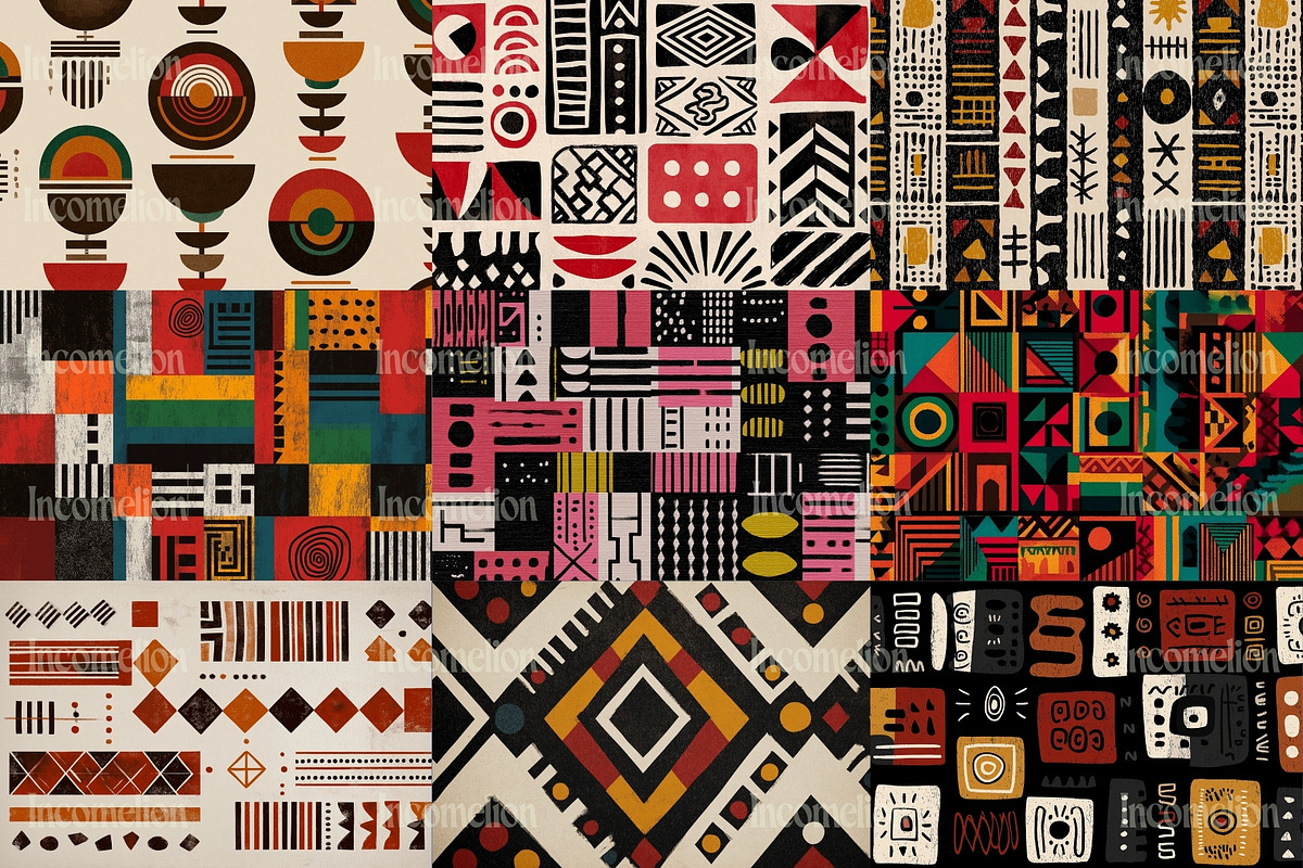 25 African Heritage Backgrounds, a Texture Illustration by Incomelion (Photo 2 of 11)