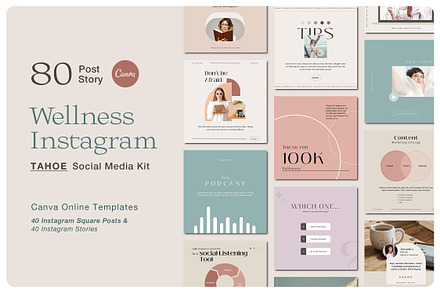 TAHOE Wellness Instagram Kit | CANVA