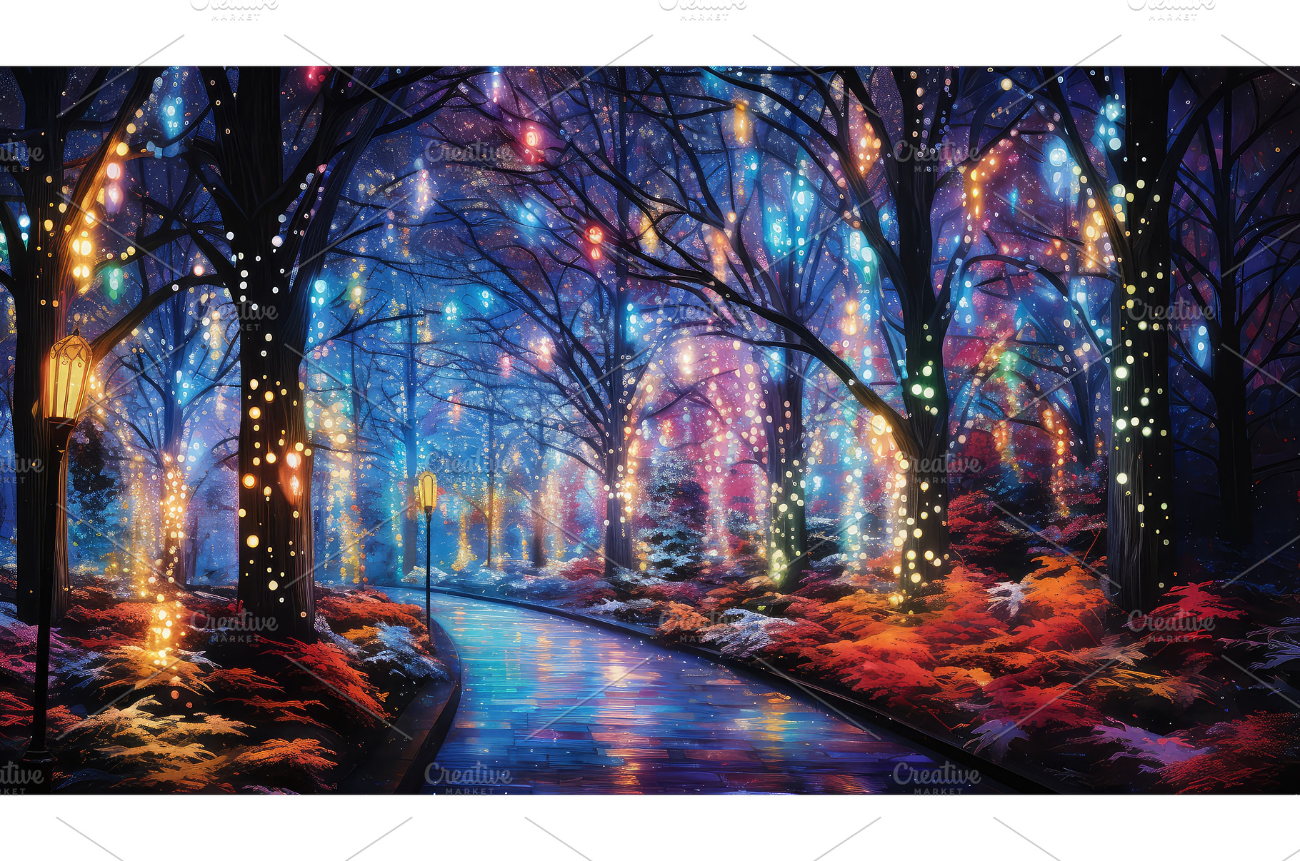 christmas holiday lights background, a Holiday Photo by pikepicture