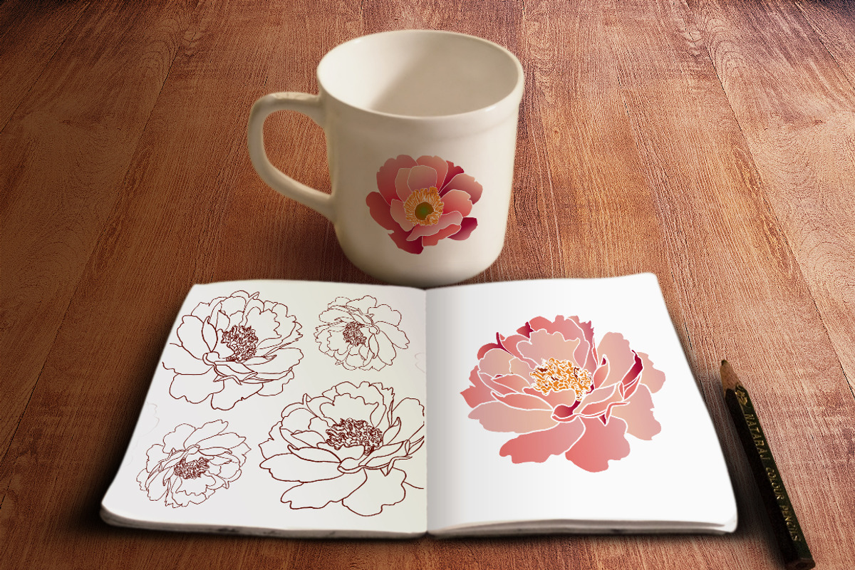 30% OFF - Peonies and succulents., a Decorative Illustration by Funny-sunny (Photo 8 of 12)