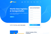 Peon - Logistic PSD Template, a Landing Page Template by Andit themes (Thumbnail 2 of 34)