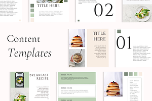 Food Blog Social Media Templates