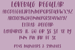 Lovebug Hearts Font Trio