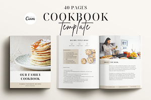 Recipe Book Template CANVA