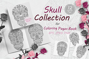 Skulls With Folk Floral Ornaments