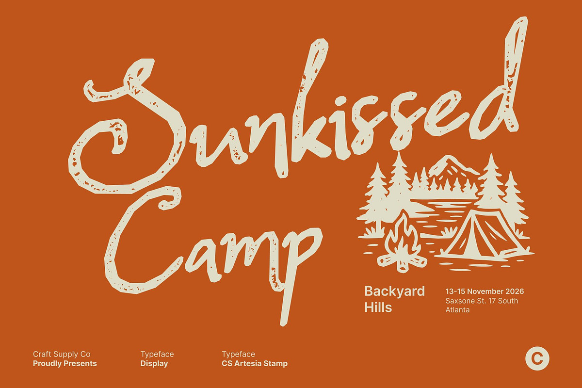 CS Artesia Stamp, a Handwritten Font by Craft Supply Co. (Photo 5 of 8)