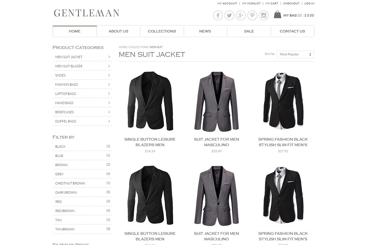 Gentleman E-Commerce Website, a Websites & App Template by Loone Designs (Photo 3 of 4)