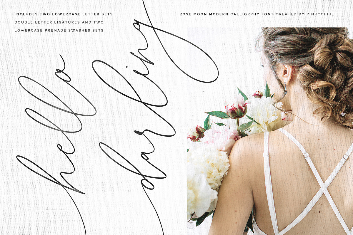 Rose Moon | Romantic Script Font preview 2