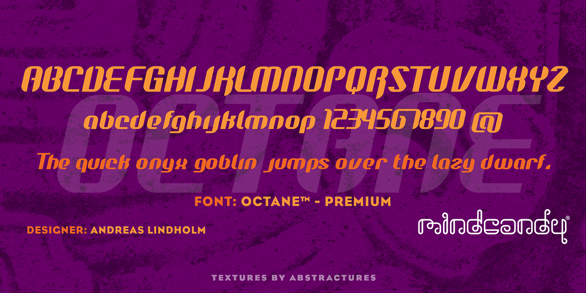 Octane™, a Sans Serif Font by MINDCANDY (Photo 2 of 3)