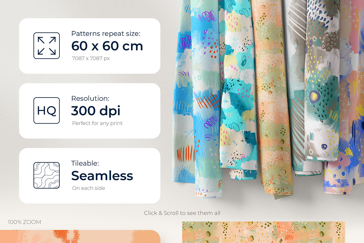 LINE ART Abstract Scribbles Patterns, a Pattern Graphic by Designnina Shop (Photo 4 of 11)