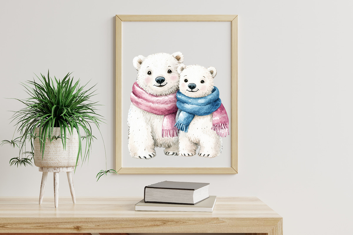 Pink and Blue Christmas Clipart, an Illustration by Libby Wishes (Photo 4 of 7)