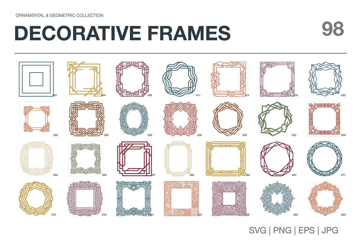98 Decorative Ornamental Frames, an Object Graphic by designvectx (Photo 1 of 7)