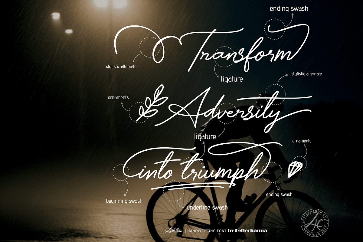 Astellan Font, a Handwritten Font by Letterhanna Studio (Photo 4 of 25)
