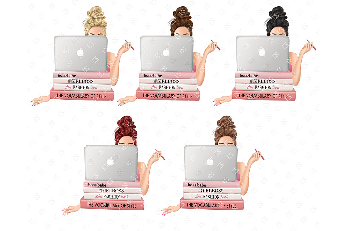 Planner girl clipart, girlboss, an Illustration by Collart Studio (Photo 2 of 6)