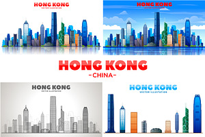 Hong Kong skyline.