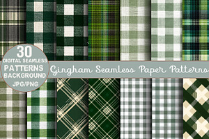 Gingham Seamless Paper Patterns, a Pattern Graphic by DreamCafeArt