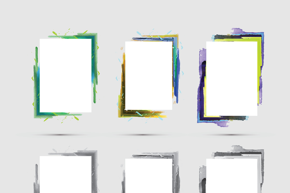 Bundle Watercolor Frame Border, a Texture Graphic by MRI STUDIO (Photo 5 of 16)