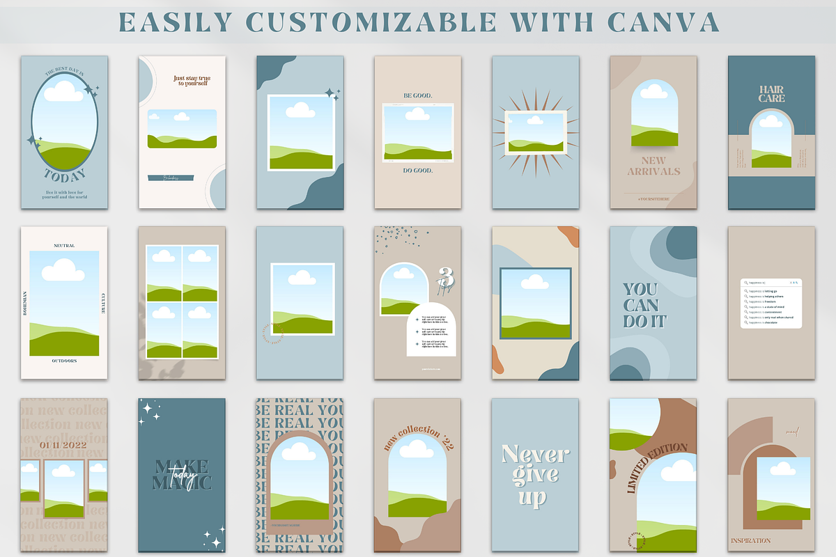 Instagram Story Templates Boho Canva, a Social Media Template by Boltik Studio (Photo 5 of 7)