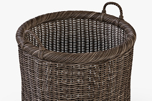 Wicker Basket 07 Walnut Brown Color