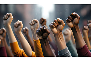 Diverse hands raised in solidarity, a Person Photo by Igor Tichonow