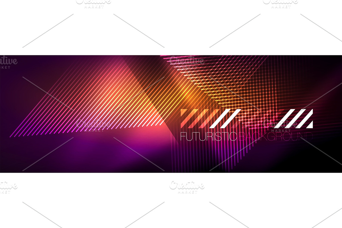 Shiny glowing lights neon color, an Illustration by antishock