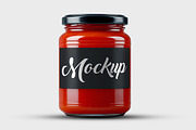 Tomato Sauce Jar Mockup, a Packaging Mockup by GenesisCreativeCo (Thumbnail 3 of 4)
