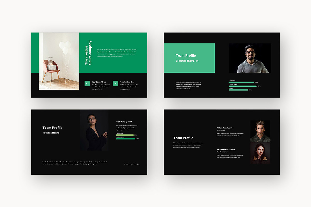 Guro : Green Business Google Slides, a Presentation Template by Punkl Camp (Photo 10 of 16)