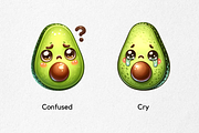Cute Avocado Face Expressions, a Food Illustration by jvxvxnism (Thumbnail 6 of 11)